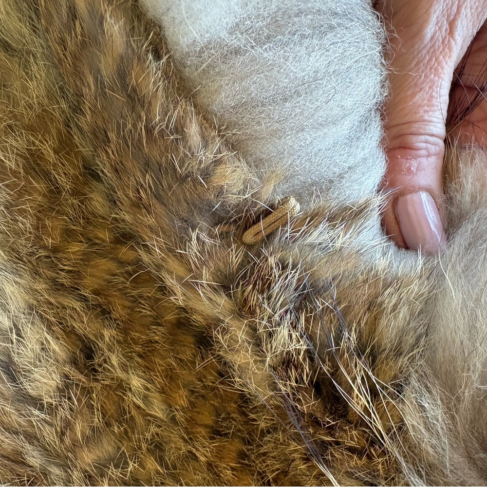 Hope 1967 vintage rabbit fur vest with pockets and front fasteners M/L - Picture 13 of 16